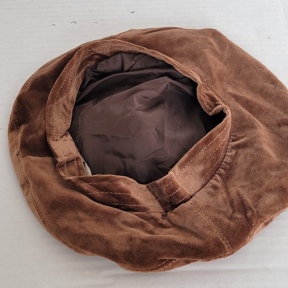 Lord & Taylor Brown Velvet Velour Hat Barret Womens - Picture 3 of 11